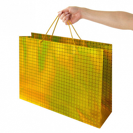 Пакет подарочный (1 шт.) 62x17x42 см, "BIG SIZE", голография, ассорти 3 цвета, ЗОЛОТАЯ СКАЗКА, 609731
