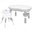 Стол детский трансформер 3 в 1 BRABIX KIDS CT-001, растущий, 2-8 лет, пластик, серый, 533290
