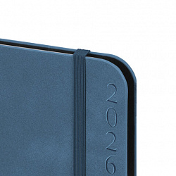 Ежедневник датированный 2026, А5, 151х213 мм, BRAUBERG "Note", под кожу, держатель для ручки, синий, 117517