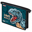 Папка для тетрадей ПИФАГОР А4, 1 отделение, картон/пластик, на молнии, "Dino world", 272131