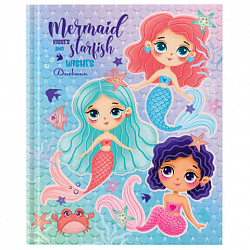 Дневник 1-4 класс 48 л., твердый, ЮНЛАНДИЯ, глянцевая ламинация, с подсказом, "Русалочка", 106824