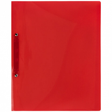 Папка для портфолио школьника/дошкольника, А4, 2 кольца, 10 файлов, красный пластик, ЮНЛАНДИЯ, 115235