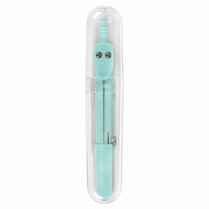 Циркуль ЮНЛАНДИЯ 120 мм, металлический, пастельные цвета ассорти, защитный колпачок, пластиковый пенал, дисплей, 210688