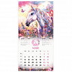 Календарь настенный перекидной 2026 г., BRAUBERG, 12 листов, 28,5х28,5 см, "Лошадка и девочка", 116937