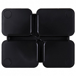 Подставка-органайзер BRAUBERG COMPACT, 4 отделения, 92х114х102 мм, черная, 238102