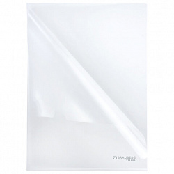 Папка-уголок А4, прозрачная, 0,10 мм, BRAUBERG EXTRA, 271698