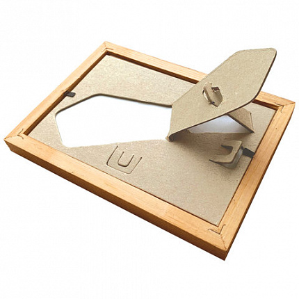 Рамка 10х15 см, дерево, багет 18 мм, BRAUBERG "HIT", канадская сосна, стекло, подставка, 390019