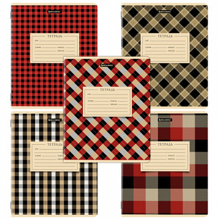 Тетрадь 12 л. BRAUBERG линия, обложка картон, CLASSIC TEXTURE, 107284