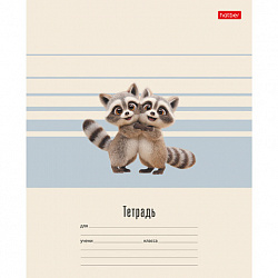 Тетрадь 18л. HATBER линия, обложка картон, ВОТ ЕНОТ (микс в спайке), 096747, 18Т5В2