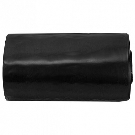 Мешки для мусора 30 л, черные, в рулоне 50 штук, сверхпрочные, ПВД 30 мкм, 50x58 см, LAIMA, 702650