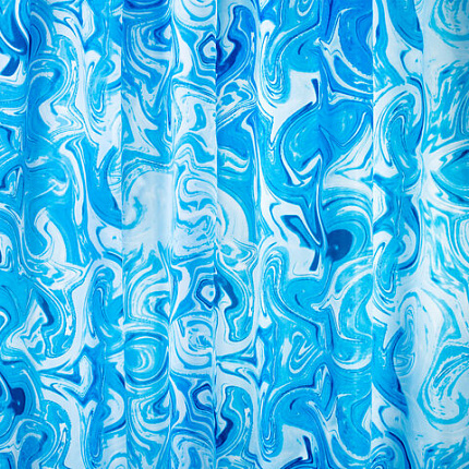 Шторка для ванной ПОЛИЭСТЕР, 180х200 см, кольца в комплекте, ГОЛУБЫЕ ВОЛНЫ, PRIMILA (ПРИМИЛА), 700083