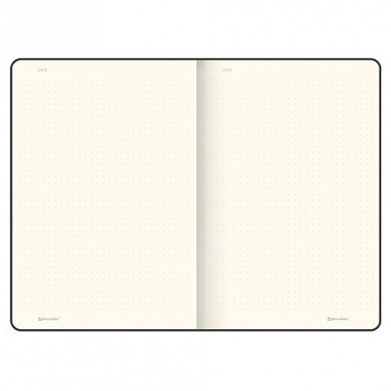 Блокнот А5 (148x218 мм), BRAUBERG "Metropolis Mix", под кожу, 80 л., в точку, желтый, 113316