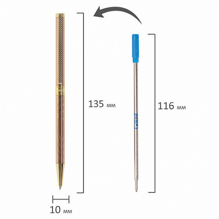 Ручка подарочная шариковая GALANT "ASTRON GOLD", корпус розовое золото, детали золотистые, узел 0,7 мм, синяя, 143526