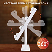 Зеркало для макияжа гримерное с подсветкой, 9 LED-ламп, 3 режима свечения, размер 25х30 см, работа от сети 220 V, цвет белый, BRABIX, 609335