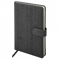 Еженедельник датированный 2026 А5 145х215 мм, BRAUBERG "Augustus", под кожу, черный, 117161