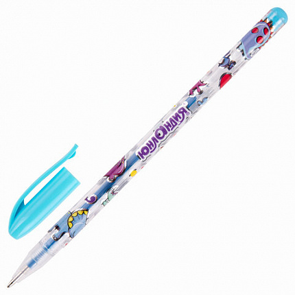 Ручки гелевые ЮНЛАНДИЯ, НАБОР 12 ЦВЕТОВ, НЕОН, корпус с печатью, узел 0,7 мм, линия письма 0,5 мм, 142806