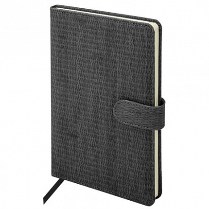 Еженедельник датированный 2026 А5 145х215 мм, BRAUBERG "Augustus", под кожу, черный, 117161