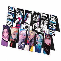 Закладки для книг МАГНИТНЫЕ, "АНИМЕ", комплект 12 штук, 60x20 мм, FUNSTER (ФАНСТЕР), 116655