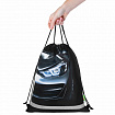 Мешок для обуви BRAUBERG KIDS, светоотражающая полоса, 46х36 см, "Dark car", 273439