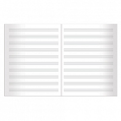 Тетрадь для нот А4, 40 л., BRAUBERG, обложка мелованный картон, вертикальная, на скобе, BRAUBERG, "Магия музыки", 125418