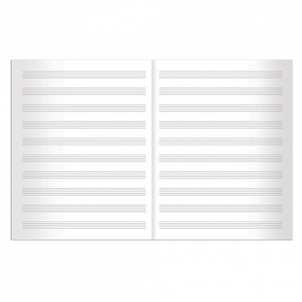 Тетрадь для нот А4, 40 л., BRAUBERG, обложка мелованный картон, вертикальная, на скобе, BRAUBERG, "Магия музыки", 125418