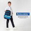 Ранец BRAUBERG PREMIUM, 2 отделения, с брелоком, "Night race", 3D-панель, 38х29х16 см, 272014