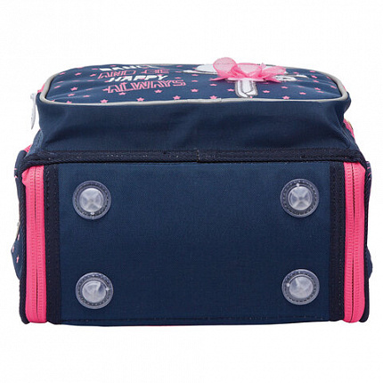 Ранец GRIZZLY эргономичная спинка, с брелоком, для девочек, "HAPPY ALWAYS", 35х26х16 см, RAl-294-1/1