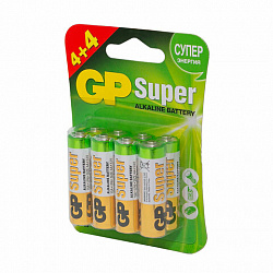 Батарейки аккумуляторные НАБОР 8 шт. (ПРОМО 4+4) GP AA+ААА (HR6+HR03) 2650mAh+930mAh, 270AA/100AAA