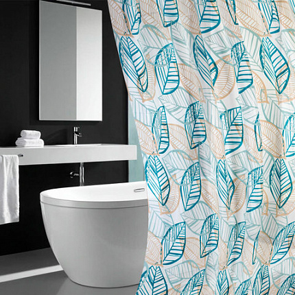 Шторка для ванной PEVA, 180х180 см, кольца в комплекте, дизайн ассорти, РАСТЕНИЯ, PRIMILA (ПРИМИЛА), 700076