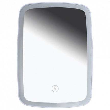 Зеркало настольное с LED-подсветкой для макияжа, 24х17 см, 3 режима свечения, аккумулятор 800 mAh, цвет белый, WBZ (ВБЗ), 609333