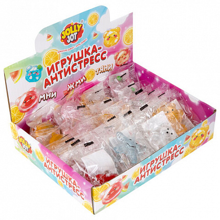 Игрушка-антистресс "ИГРУШКА-ЖЕЛЕШКА МИНИ", 4 см, ассорти 8 видов, дисплей, JOLLY JOT (ДЖОЛЛИ ДЖОТ), 665817