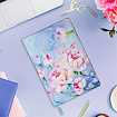 Блокнот А5 (143x210 мм), BRAUBERG VISTA "Pink flowers", под кожу, гибкий, срез фольга, 80 л., 112075
