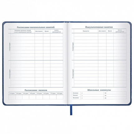 Дневник 1-11 класс 48 л., кожзам (твердая с поролоном), нашивка, BRAUBERG IGUANA, синий, 107226