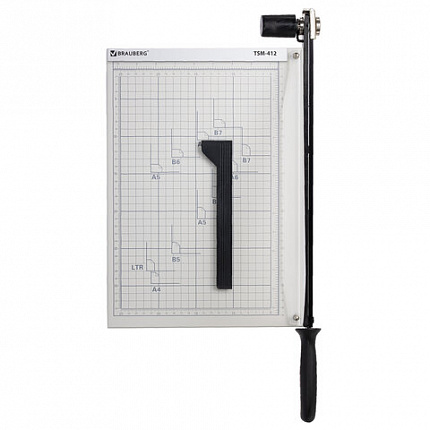 Резак сабельный BRAUBERG KATANA TSM-412, А4, на 12 л., длина реза 340 мм, металлическое основание, защитный экран, 532985
