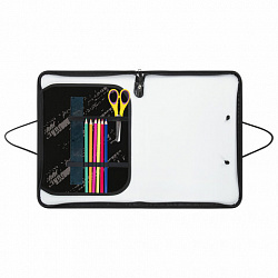 Папка для труда на молнии с ручками ПИФАГОР А4, 1 отделение, пластик, органайзер, "Street race", 273389