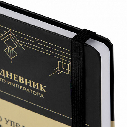 Ежедневник недатированный с резинкой А5 145х203 мм, BRAUBERG, твердый, 160 л., "Secret Emperor", 116304