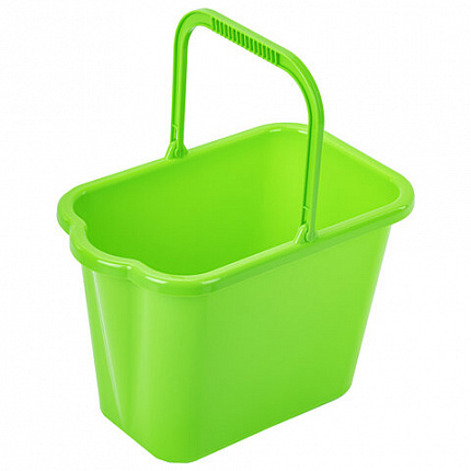 Ведро 9,5 л для уборки КОМПЛЕКТ с ОТЖИМОМ (сетчатый) пластик, для веревочных и ленточных МОПов, IDEA, М 2421