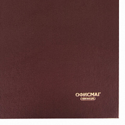 Книга учета 96 л., линия, твердая, бумвинил, блок офсет, А4 200х290 мм, ОФИСМАГ, 130178