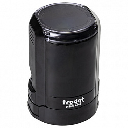 Оснастка для печатей оттиск D=42 мм, синий, TRODAT 4642 P4, корпус черный, с крышкой, подушка, 167068