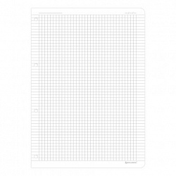 Сменный блок для тетради на кольцах БОЛЬШОЙ ФОРМАТ А4 120 л., BRAUBERG, ПОВЫШЕННОЙ ПЛОТНОСТИ, белый, 404516