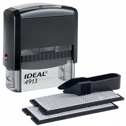 Штамп самонаборный 5-строчный, оттиск 58х22 мм, синий без рамки, TRODAT IDEAL 4913 P2, КАССЫ, 168226