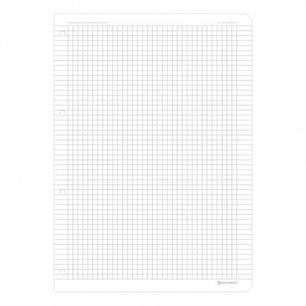 Сменный блок для тетради на кольцах БОЛЬШОЙ ФОРМАТ А4 120 л., BRAUBERG, ПОВЫШЕННОЙ ПЛОТНОСТИ, белый, 404516