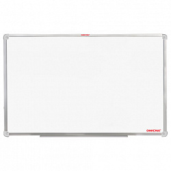 Доска магнитно-маркерная 60х90 см, алюминиевая рамка, ГАРАНТИЯ 10 ЛЕТ, РОССИЯ, ОФИСМАГ, 236446