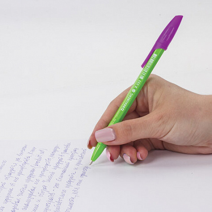 Ручка шариковая BRAUBERG "X-333 MIX", СИНЯЯ, корпус ассорти, узел 0,7 мм, линия 0,35 мм, 142960