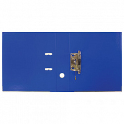 Папка-регистратор BRAUBERG "EXTRA", 75 мм, синяя, двустороннее покрытие пластик, металлический уголок, 228571