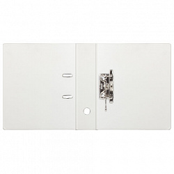 Папка-регистратор BRAUBERG с двухсторонним покрытием из ПВХ, 70 мм, белая, 222651