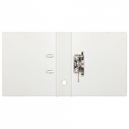 Папка-регистратор BRAUBERG с двухсторонним покрытием из ПВХ, 70 мм, белая, 222651