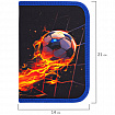 Пенал BRAUBERG, 1 отделение, 2 откидные планки, полиэстер, 21х14 см, "Burning ball", 273529