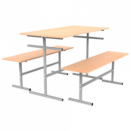 Скамья на 2 места "ССТ 1200", 1200х300х420 мм, каркас металл, сиденье ЛДСП бук