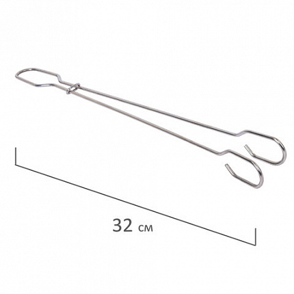 Ершик металлический 32 см кухонный для мытья бутылок и термосов, ДВЕ ГУБКИ в комплекте, LAIMA (ЛАЙМА), 700066